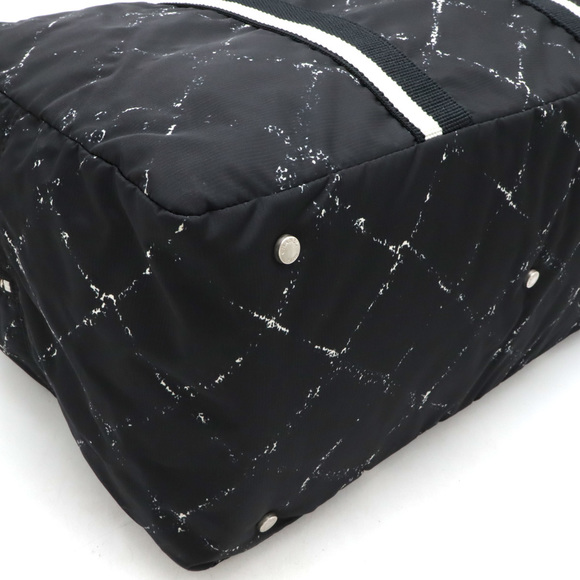 Chanel Chanel Nylon Boston Travel Bag Black Red Canvas Travel Bag - Picture 3 of 9